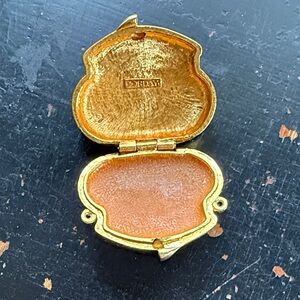 Vintage Corday Perfume Pendant Necklace: Gold-Plated Butterfly Purse Compact